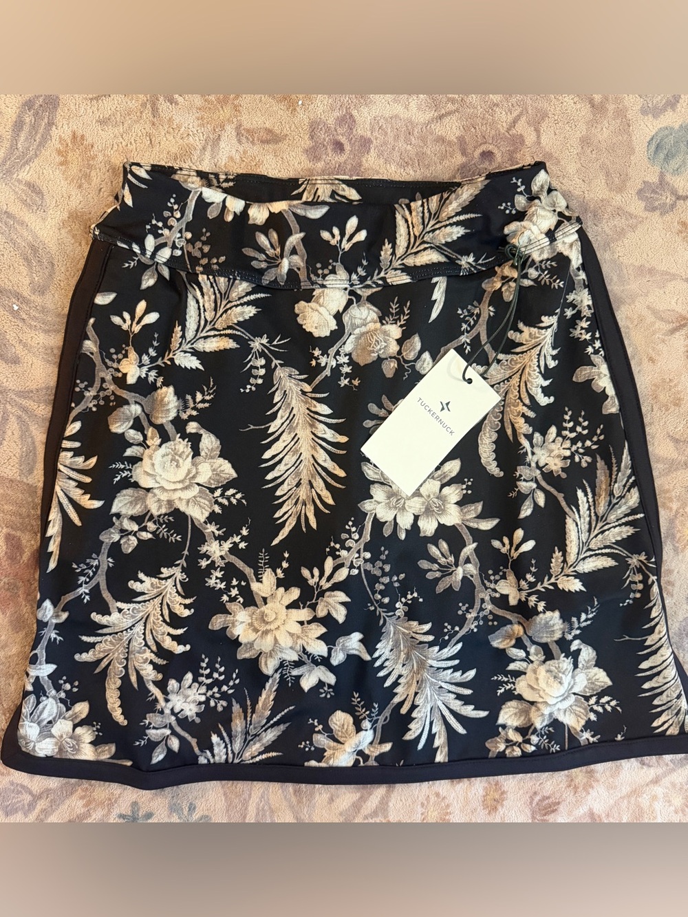 Tuckernuck Ojai Vines Black Floral Skort